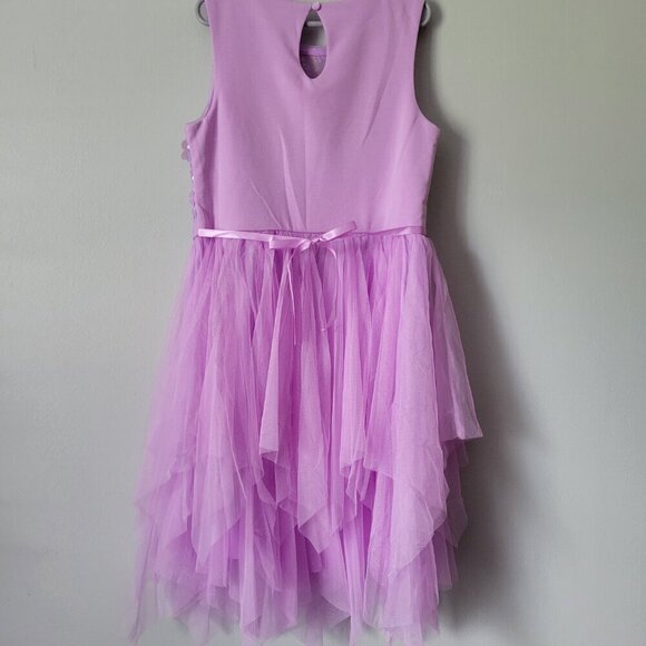 NWT! Nordstrom Zunie Girl Dress Girl's Purple Floral Knee Length Occasion. - Picture 5 of 6